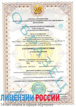 Образец сертификата соответствия Хасавюрт Сертификат OHSAS 18001